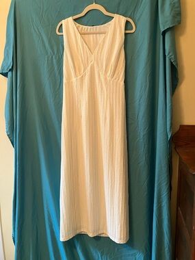 Ivory lace tank dress medium